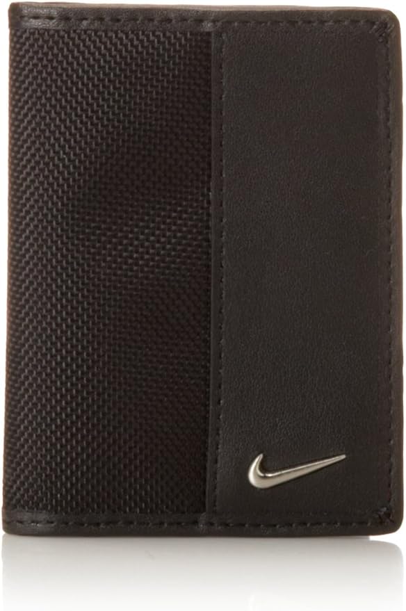Nike Men's Classic Credit Card Wallet with Money Clip, Black, One Size