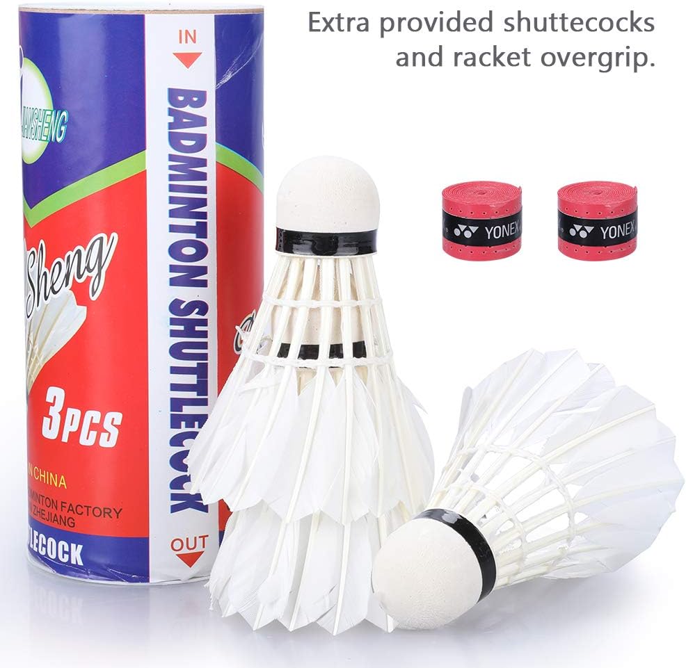 Badminton Racquet，Fostoy Badminton Racket Set-Professional Carbon Fiber Badminton Racket with 3 shuttlecocks and Carrying Bag-Perfect for Adults : Sports & Outdoors