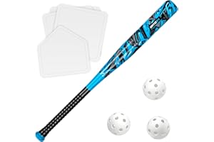 ORTIZ34 Grand Slam Set- Graffiti Plastic Bat, David Ortiz Backyard Baseball Set with 3 Balls, 4 Throw Down Bases