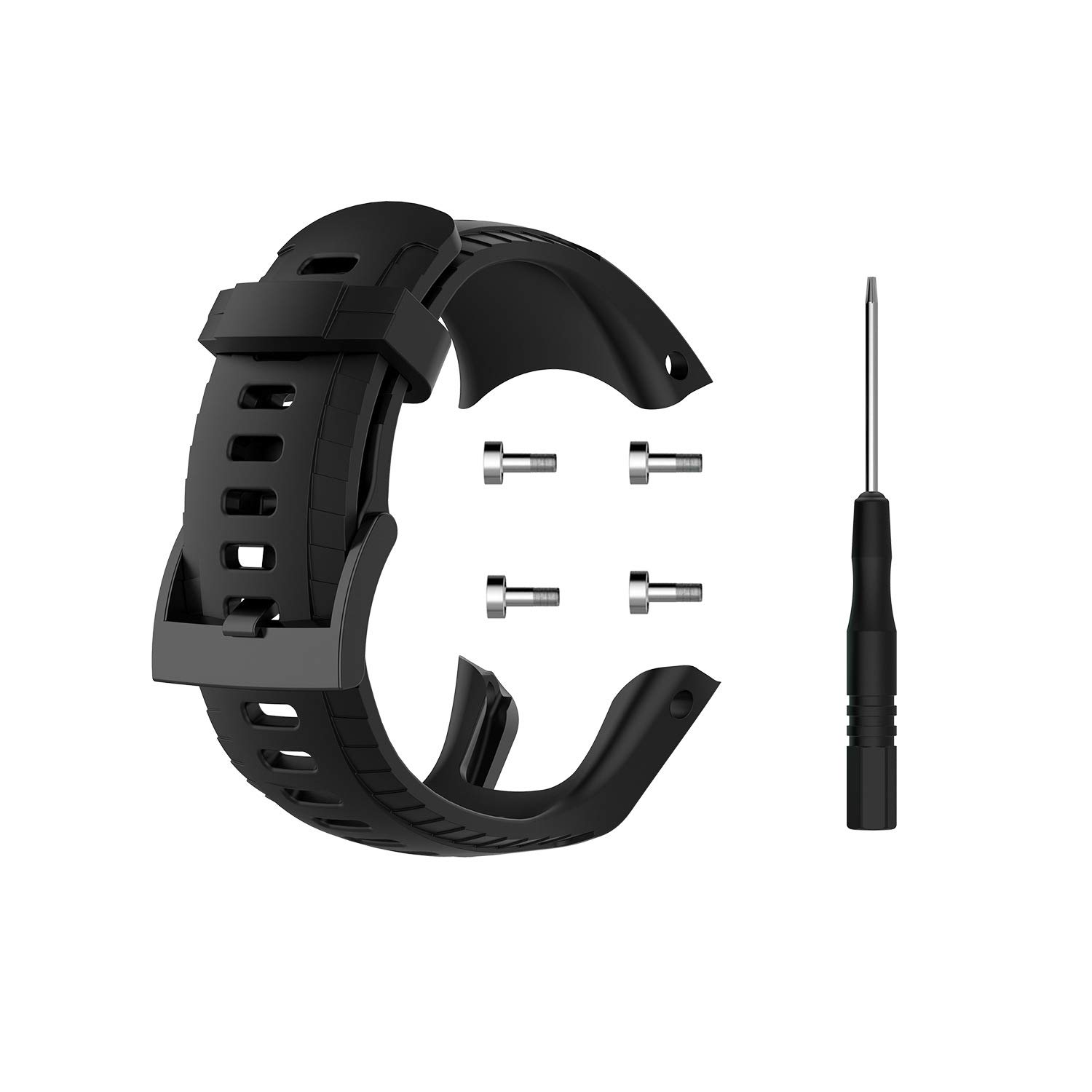 Huwokxix Watch Strap compatible with Suunto 5,Adjustable Silicone Sports Strap Replacement Band for Suunto 5 Smart Watch