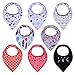 PPOGOO Baby Bandana Drool Bibs Unisex 8-Pack Gift Set for Boys and Girls Made of 100% Organic Cotton