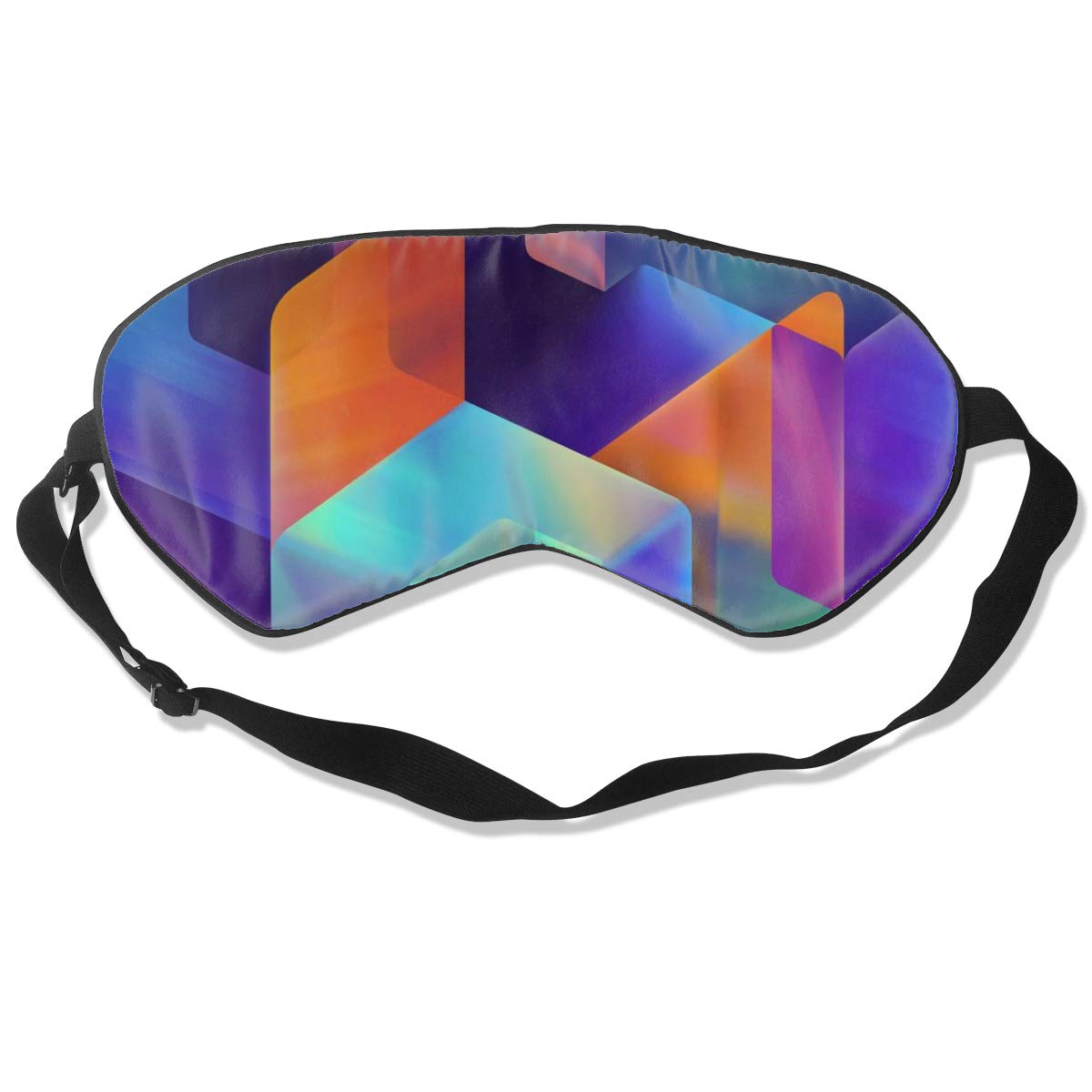 100% Silk Sleep Eye Mask, Abstract Geometry Night Sleep Mask, Meditation With Adjustable Straps, Blocks Light, Suitable For Sleeping Travel Work Naps