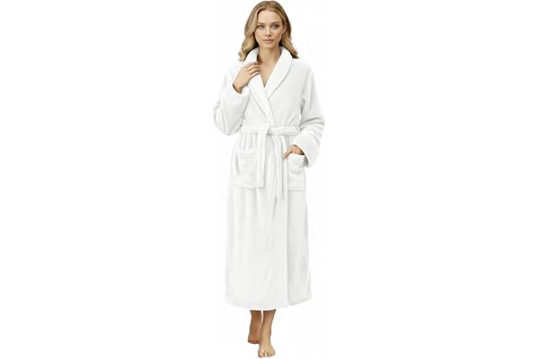 Premium Ultra Soft Robes for Women Plush Fleece Long Bathrobe