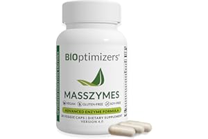 BIOptimizers MassZymes - Complete Digestive Enzymes Supplement for Gut Health - Bloating Relief for Men and Women - Lipase Amylase Bromelain Digestive Enzymes (30 Capsules)