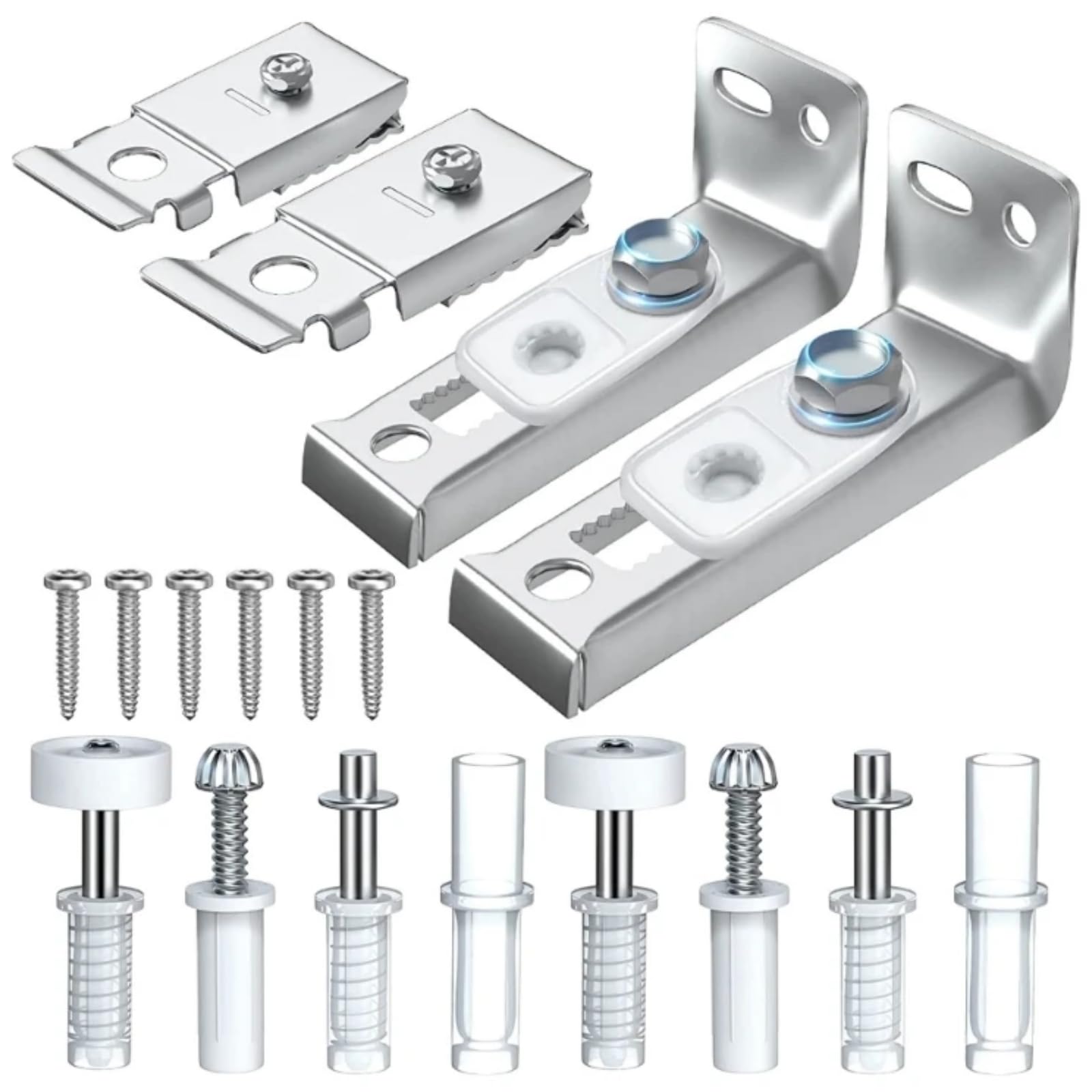 HuYiGGZ Bifold Door Hardware Repair Kit - 2 Pack Repair Replacement Parts, Folding Pocket Door Replacement Parts Set Include Top Bottom Pivots Bracket and Guide Wheel