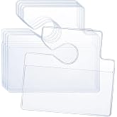 Trinkrittey 5 Pcs Horizontal Clear Parking Permit Holder Parking Pass Holder Rearview Mirror Hanger Parking Permit Card Holder for Car Passes Stickers Permits