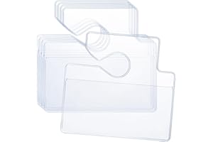 Trinkrittey 5 Pcs Horizontal Clear Parking Permit Holder Parking Pass Holder Rearview Mirror Hanger Parking Permit Card Holder for Car Passes Stickers Permits