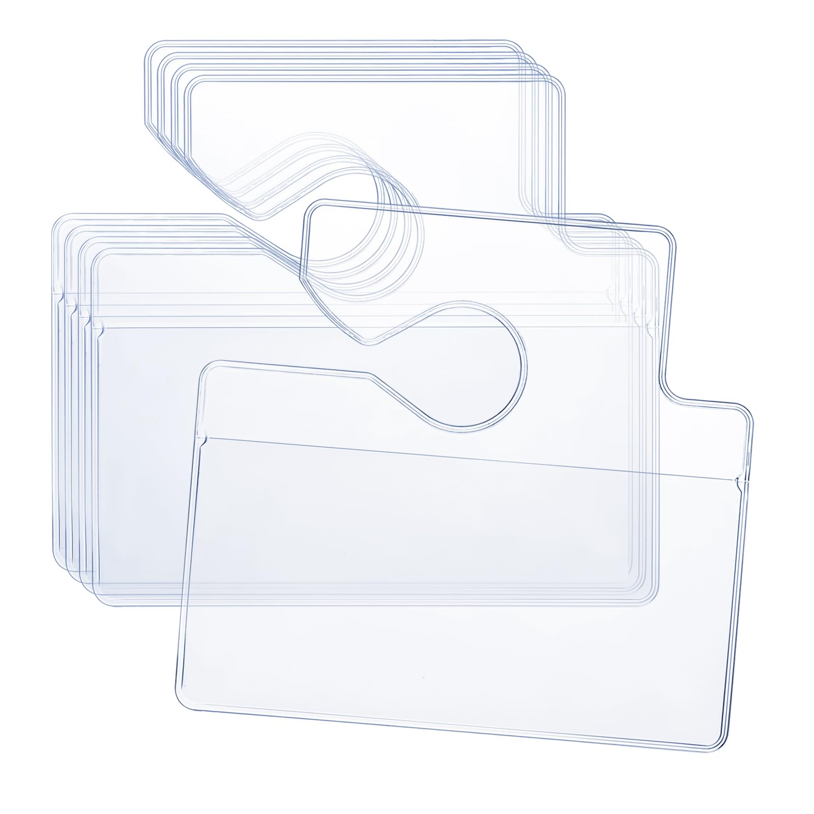 Photo 1 of Trinkrittey 5 Pcs Horizontal Clear Parking Permit Holder Parking Pass Holder Rearview Mirror Hanger Parking Permit Card Holder for Car Passes Stickers Permits