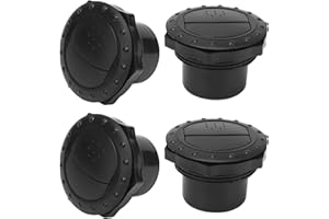 4Pcs Dashboard Air Vent Deflector 60Mm Hole Air Conditioning Outlet Deflector For Rvs Buses Yachts Universal Knob Style Black