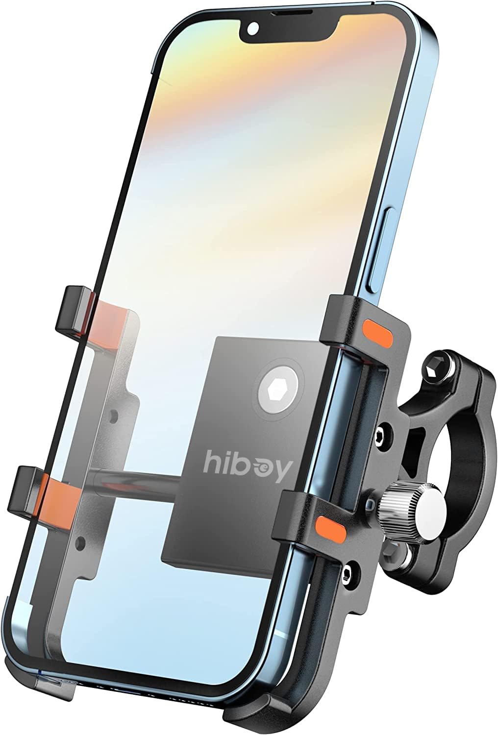Hiboy Motorcycle Phone Mount, Adjustable Bike Phone Mount, 360° Rotation Phone Holder for Electric Scooter, Mountain, Dirt Bikes, Compatible iPhone & Android