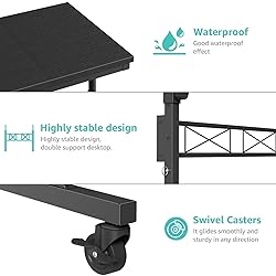 Small Portable Rolling Standing Desk - 32 Inch