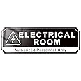 Electrical Room Door Sign for Business，Self-Adhesive Durable Modern Electrical Closet Room Sticker for Home, UV and Weather Resistant Authorized Personnel Only Signs for Business ，Workplace