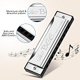 OFFCUP Diatonic Harmonica 10 Holes C Major 20 Tones with Storage Bag Silver view 4