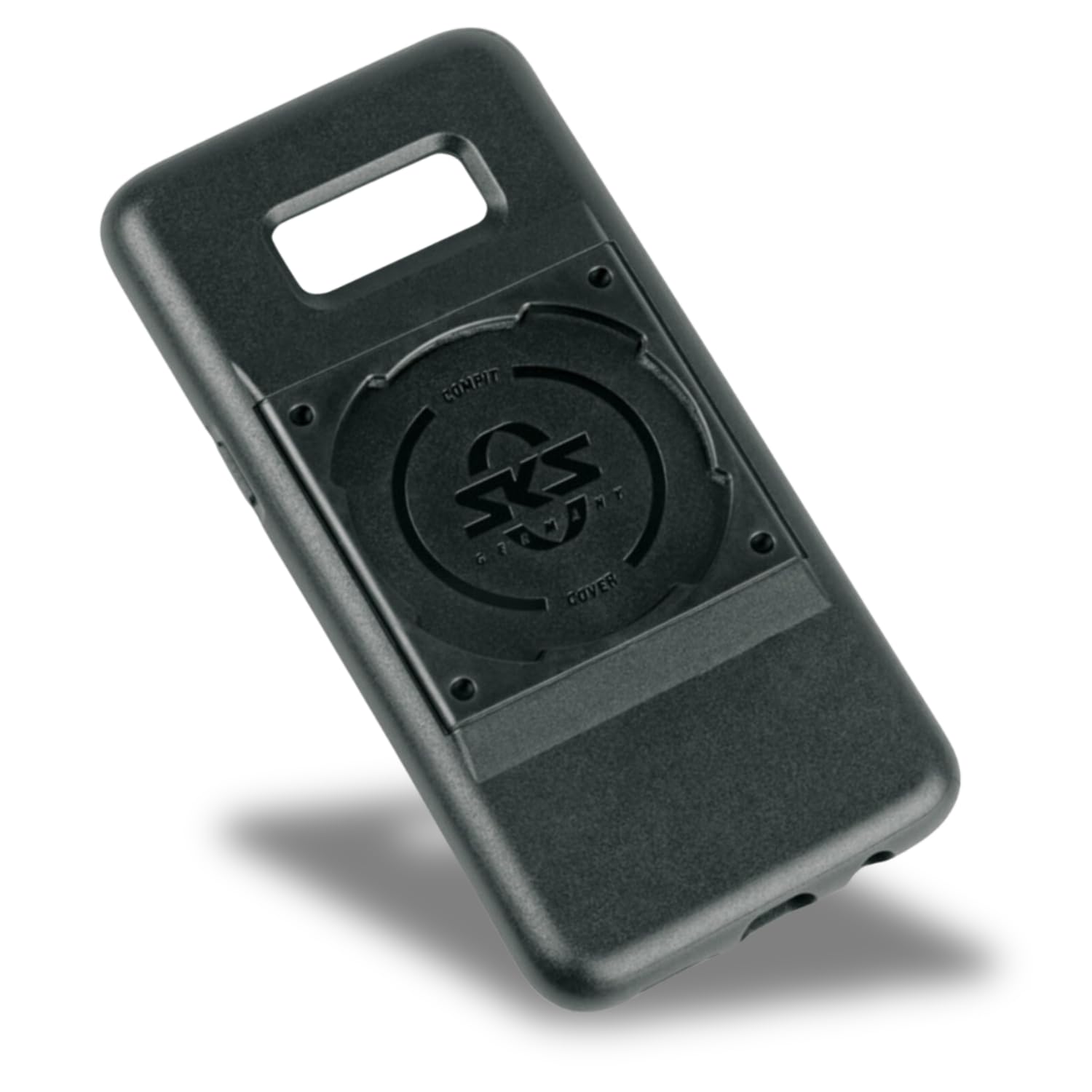 SKS GERMANY COMPIT COVER for Samsung S8 mobile phone cover with fastening device for COMPIT system (pleasant feel, shock-absorbing, with fastening device, made of wear-resistant plastic) Black