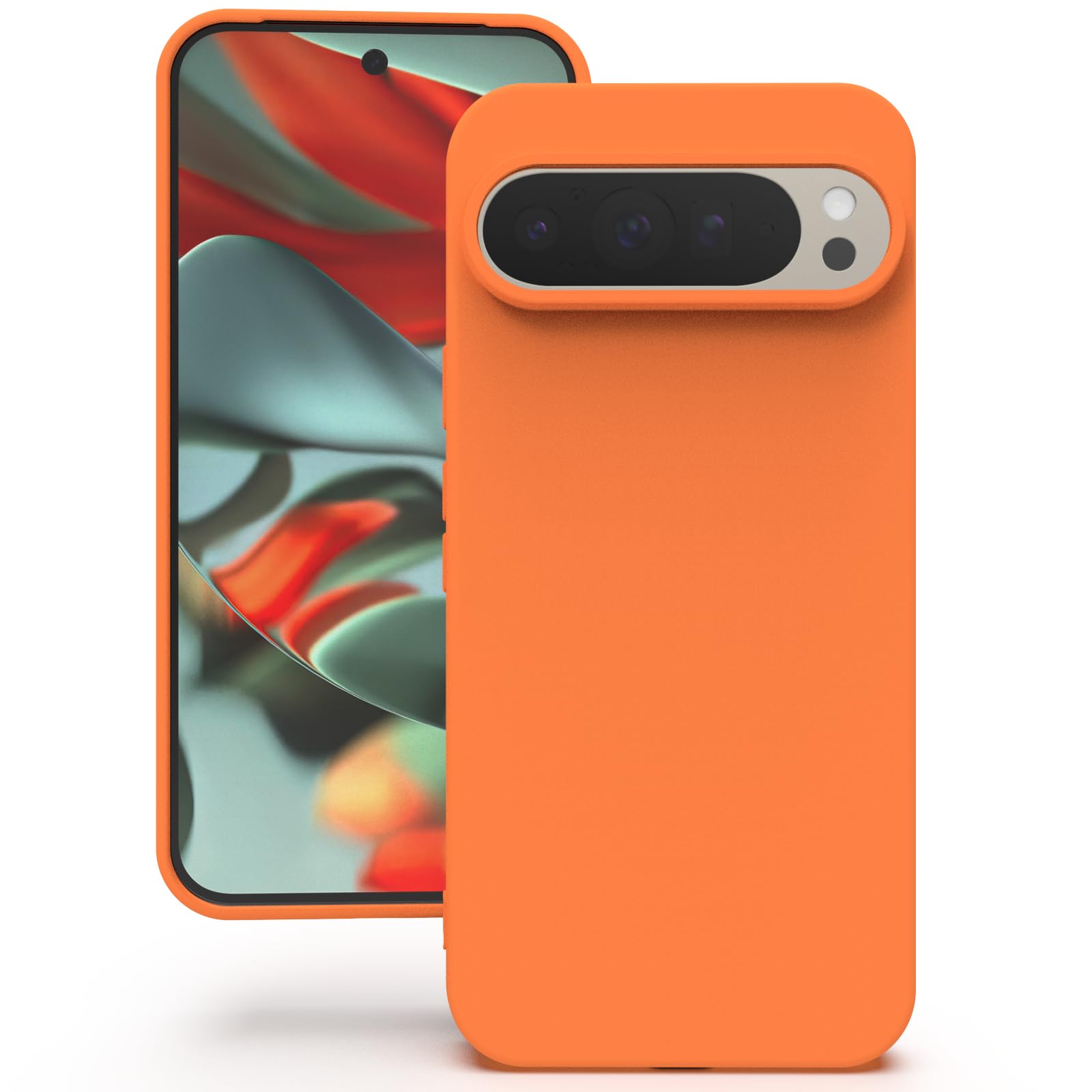 YATWIN Silicone Case for Google Pixel 9 Pro XL, Soft-Touch, Shockproof, DustProof, Antiskid Phone Cover for Google Pixel 9 Pro XL - Orange
