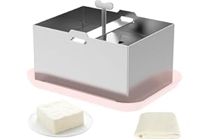 Tofu Press Stainless Steel Tofu Maker Press Mold Kit with Tofu Presser Towel & Drip Tray Tofu Maker for Quick Water Removal i