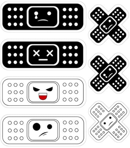 JDM Rising Sun Band Aid Vinyl Decal Sticker Pack - Funny Car Window Scratch Cover, Multi-Placement