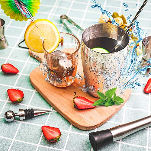 22 Teiliges Shaker Cocktail Set 550ML | Cocktail Shaker Set Edelstahl | Cocktailshaker Geschenk Cocktail Bar Set… – Bild 4