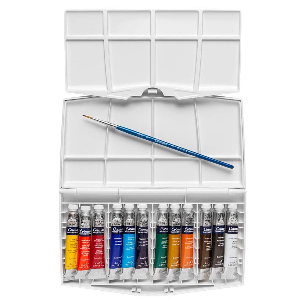 Winsor & Newton, Cotman Watercolour, 'Tube Travel Set', 12 x 8ml Tubes + 1 x Cotman Watercolour Round Brush - Image 5