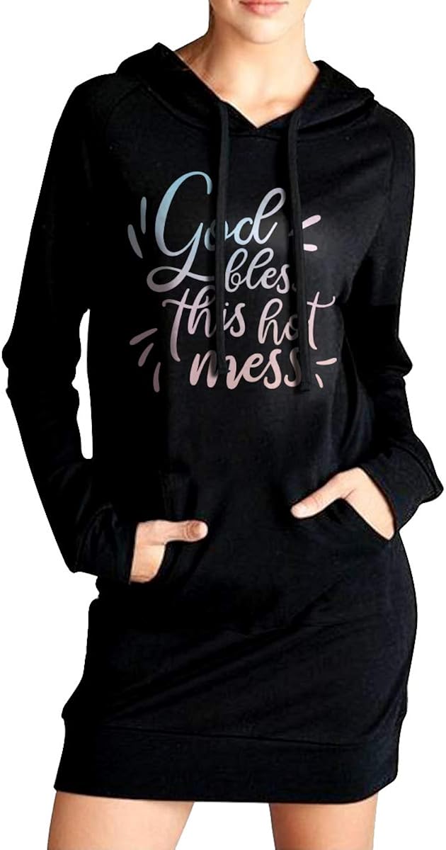Womens Long Sleeve Hooded God Bless 