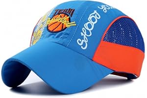 Ulalaza Adjustable Breathable Lightweight Quick Dry Mesh UV Protection Sun Hat UPF50+ Kids Children Baseball Caps Boys Girls