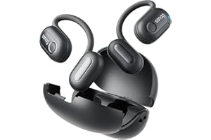 Sanag Open Ear Headphones, Bluetooth 5.3 Wireless Earbuds, IPX5 Waterproof Headset with 10H Playtime, Dual 14.2mm Dynamic Drivers, 360° Air Conduction Stereo, Touch Control for Work, Running, Cycling