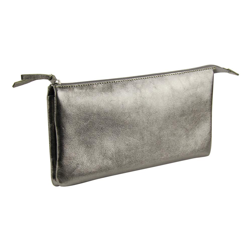 Clairefontaine Cuirisé Pencil Cases, 22 cm, Grey (Grafite)
