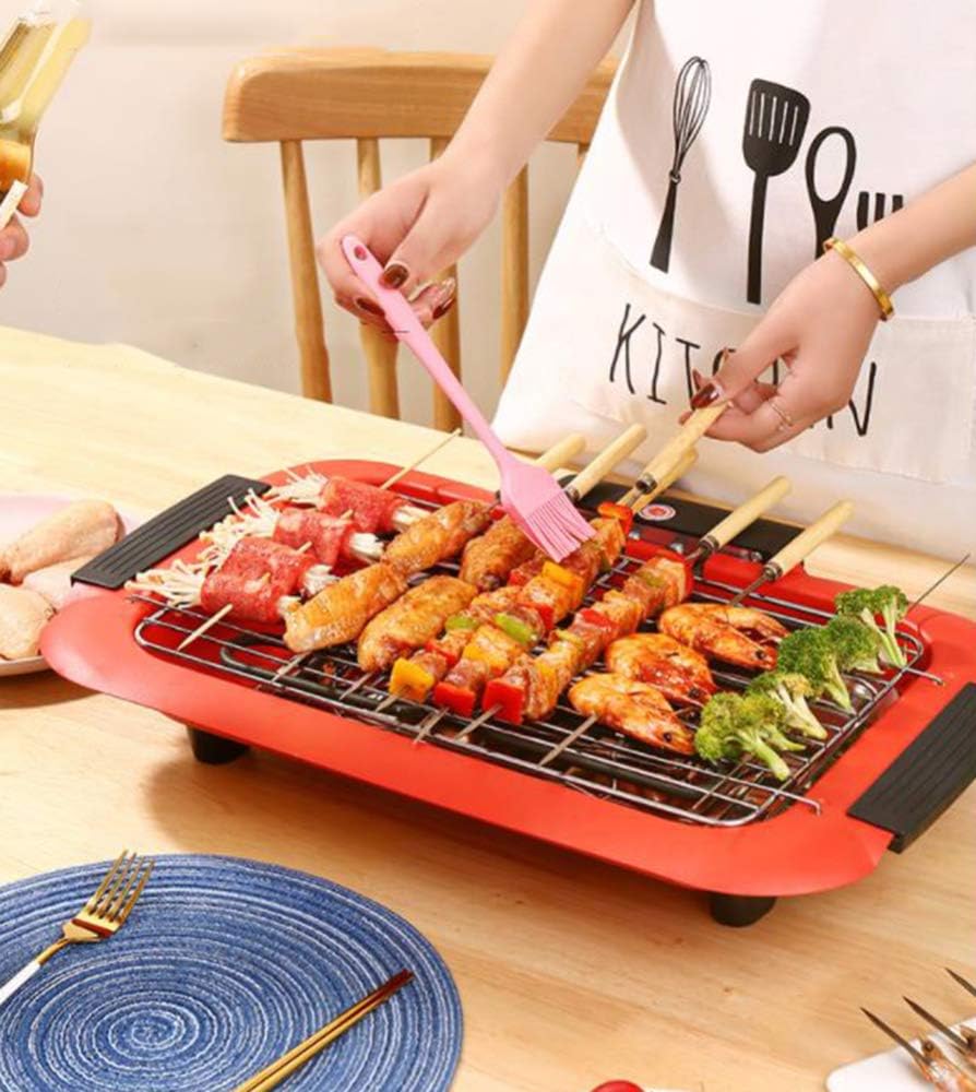 review DGPOAD Electric Barbecue Grill Indoor Smokefree Table BBQ Grilling with 6 Levels of Temperature Adjustment for Home Outdoor Courtyard Camping Travel Hiking