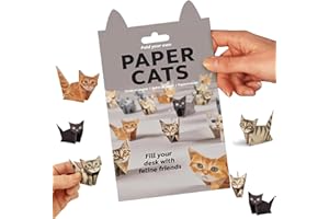 Paper Cats Origami, 50 Sheets DIY Paper Cats to Fold Cute Cat Figures, Desk Origami Paper Decoration, Fun Craft Activity for 