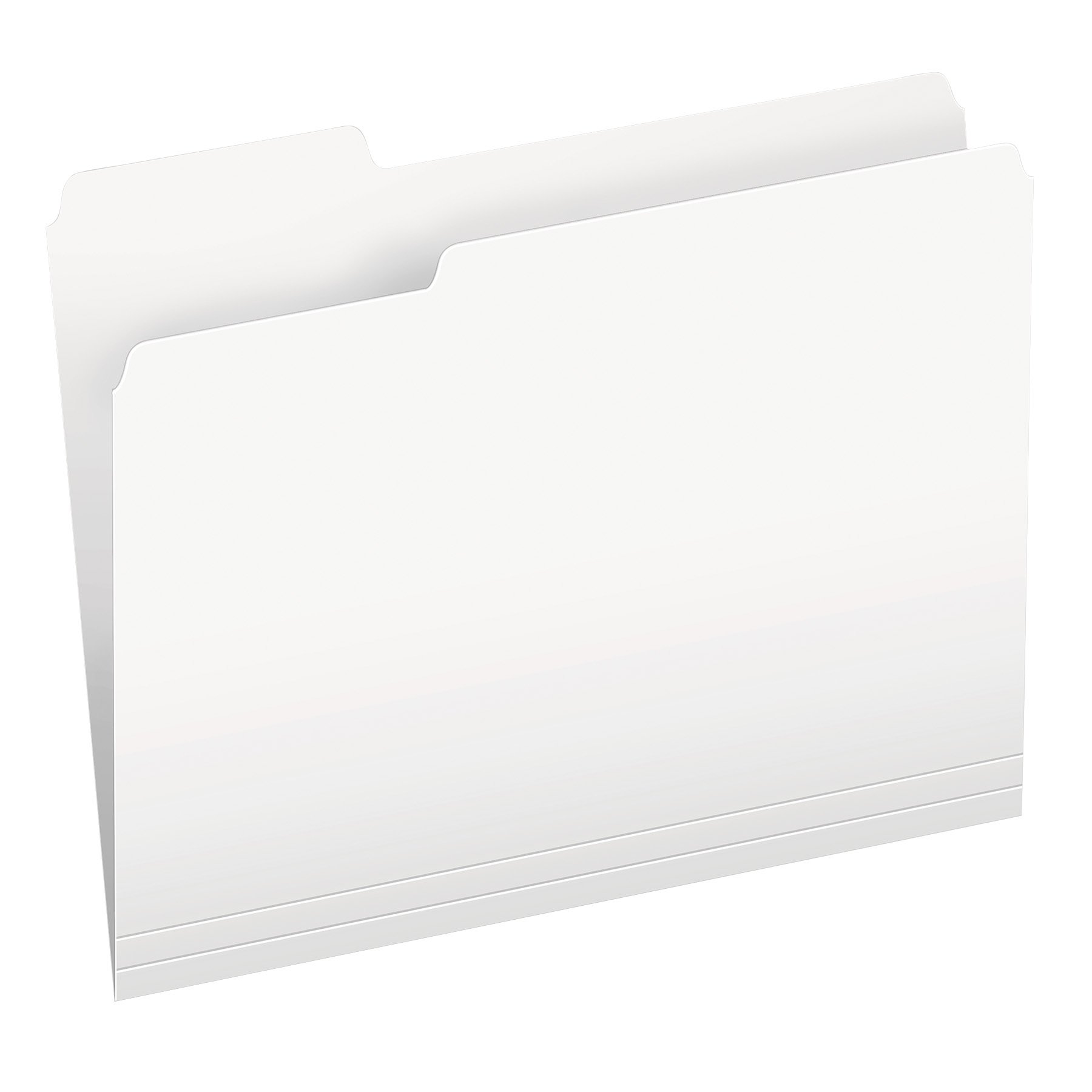 Pendaflex Two-Tone Color File Folders, Letter Size, White, 1/3 Cut, 100 per Box (152 1/3 WHI) — image 1