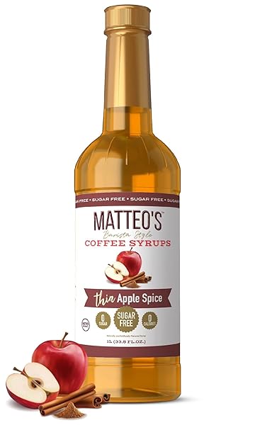 MATTEO’S APPLE SPICE SYRUP FOR COFFEE, LATTES, CAPPUCCINOS...
