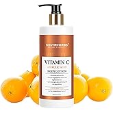 Neutriherbs Body Lotion for Women Dry Skin with Vitamin C + Ferulic Acid Natural Body Lotion Moisturizes and Nourishes for All Skin Types 13.52 Fl Oz Pump Bottle
