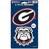 WinCraft NCAA University of Georgia WCR29038014 Magnets (2 Pack), 5" x 9"