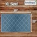 Easyology Large Cat Litter Mat / Cat Litter Trapping Mat / Litter Box Mat - Easy Clean, Extra Thick, Durable, Phthalate Free, Soft on Kitty Paws with Scatter Control, 35