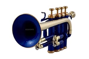 Piccolo Trumpet Blue Key Bb/A Free Case & Mouthpiece