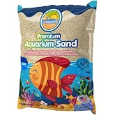 CLASSIC SAND &amp; PLAY Natural Aquarium Sand for Freshwater and Saltwater Tanks, 20 lb. Bag, Improves Filter Life and Filtration Process, Pre-Washed Fine Sand, Natural