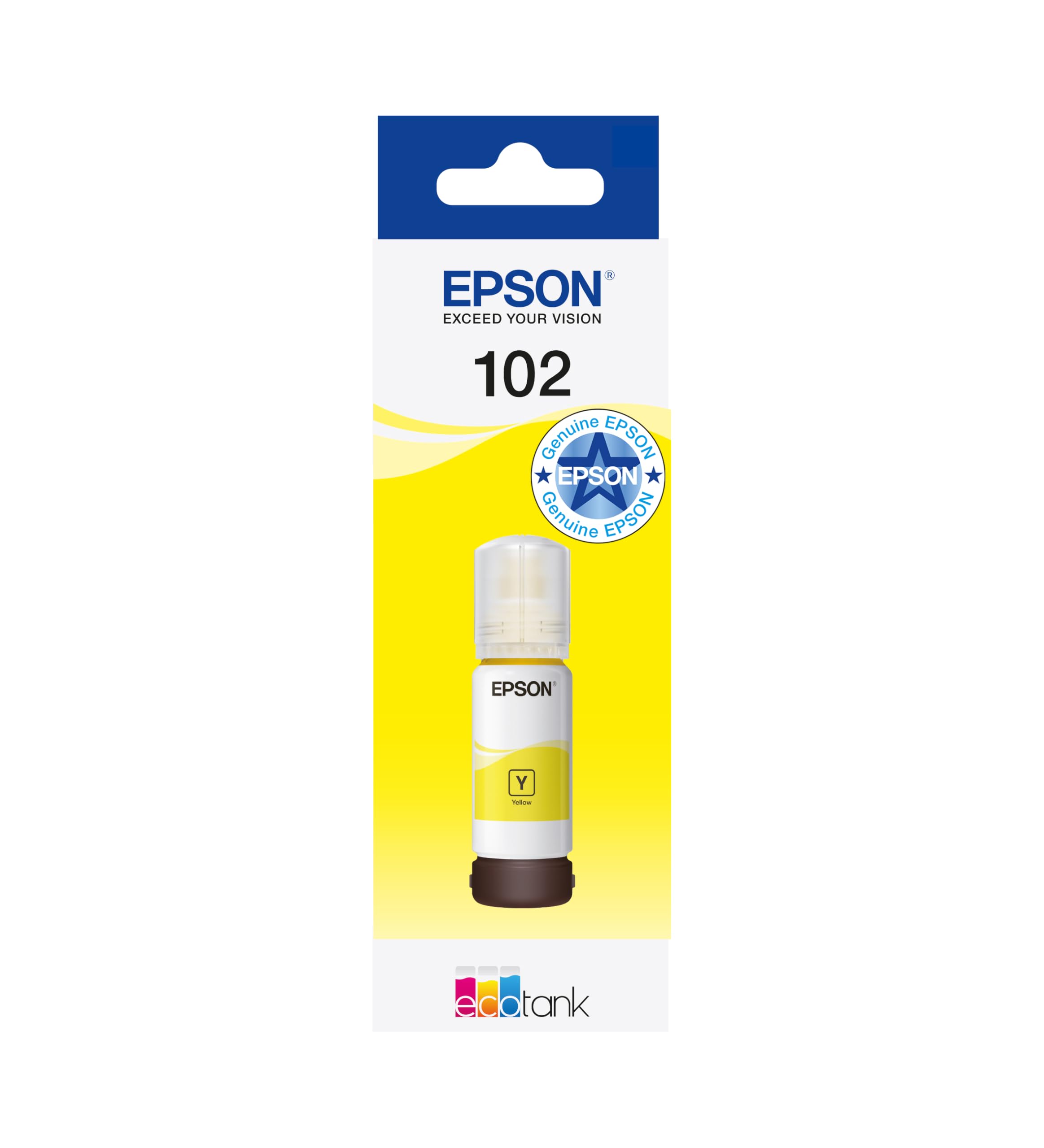 Epson EcoTank 102 Yellow Genuine Ink Bottle, Pack of 1