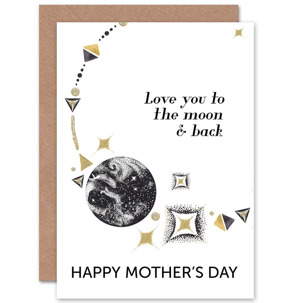 Wee Blue Coo Love You To The Moon And Back - Happy Mothers Day Greeting Card