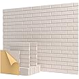 Kuchoow Soundproof Wall Panels, Sound Proof Panels for Wall,12 Pack Acoustic Panels Sound Absorbing Self Adhesive, Brick Acoustic Wall Panels for Home, Room, Ceiling, 12"×12"×0.4", Beige