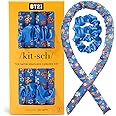 BT21 x Kitsch Satin Heatless Hair Curler Set - Heatless Curls Overnight, Hair Rollers for Soft Curls & Frizz-Free Styling, No Heat Curlers To Sleep in, Curling Rod Headband for Overnight Curl - BT21