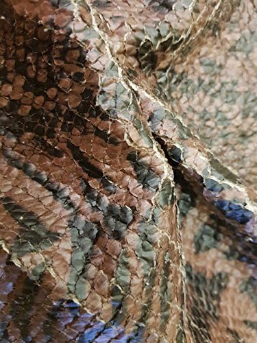 Snake Skin Pattern Fabric Material Crushed Design Textile Tiger Pattern Bags Clothing Craft SALE