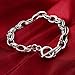 RUBYCA 20Pcs Toggle Clasp Silver Color Charm Rolo Bracelet Double Oval Link Chain 20cm DIY Jewelry