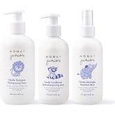 MONAT Junior Gentle 3-in-1 Hair Care System - Shampoo, Conditioner, Detangler for Children (8 fl. oz./6 fl. oz.)