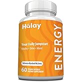 Energy Supplement - Vitamins for Energy, Tiredness & Fatigue - Natural Energy - Vitamin B Complex, Ashwagandha - Energy Supplements for Women & Men - Energy Booster Without Caffeine - 60 Caps - Vegan