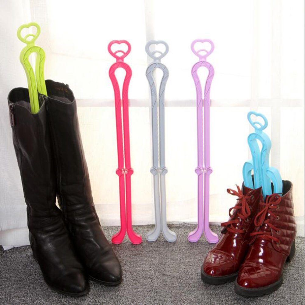 MCpinky 6 PCS Adjustable Plastic Long Boots Shaper Stretcher Shoes Supporter Stand Holder Hanger High Shoes Clip （Random Colors）