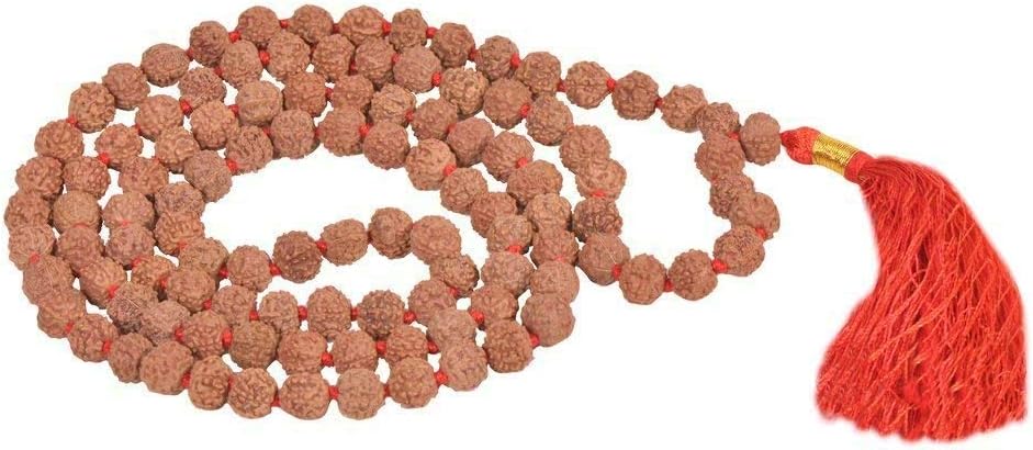 rudradivineRudraksha Pathariya Mala 108 Beads | 5 mukhi Rudraksha Chikni mala | Size of Rudraksha Beads 8mm of rudraksh Mala Available | Rudra Divine