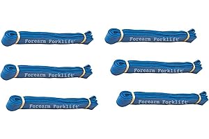 Forearm Forklift 36" Long Movers Rubber Band to Secure Moving Blankets and Keep Furniture Doors and Drawers Closed, Blue, Pack of 6
