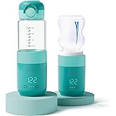 NCVI Portable Glass Bottle Warmer for Baby Travel on The Go, Car USB Breastmilk Warmer Battery Powered, Airplane Cordless Fast Water Warmer for Formula Bottles of Narrow&Wide Mouth, Dual-use Design