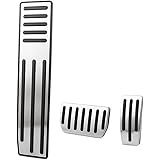 RaxTDM Stainless Steel NO DRILL Car Fuel Brake Foot Pedal for Tesla Model S and Model X