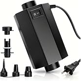 Electric Air Pump for Inflatables, Inflator Deflator Quick-Fill, Compact Pump AC110-120V for Air Mattress Bed Pool Floats Toys Raft